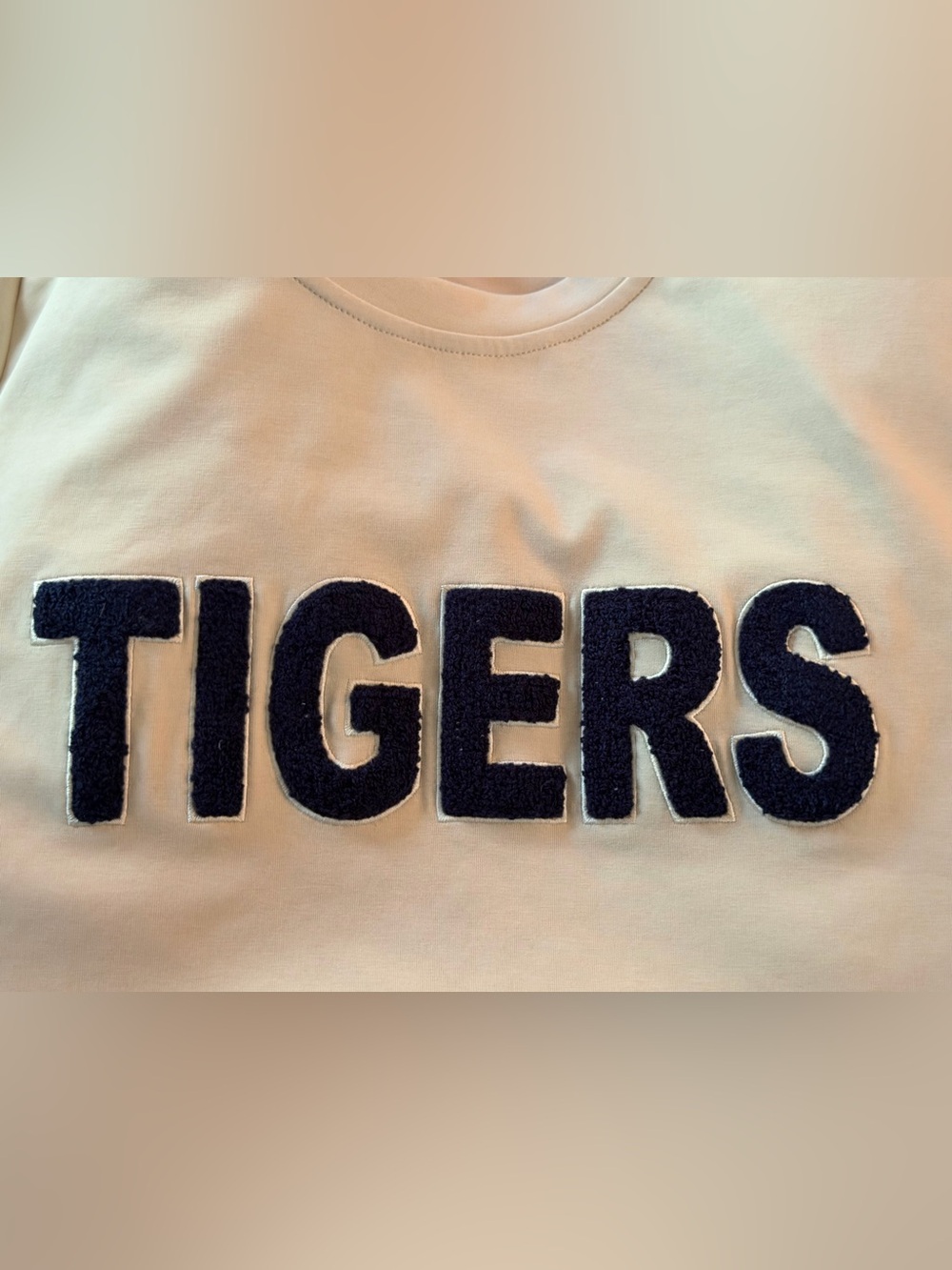 Cream 'Tigers' Short-Sleeve Tee with Navy Stripes - Picture 6 of 6